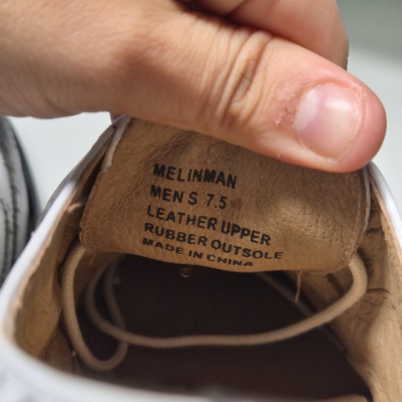 Steve Madden Men's 7.5 Black White Wingtip Oxford Shoes Spectator Brogue Size - Picture 6 of 8